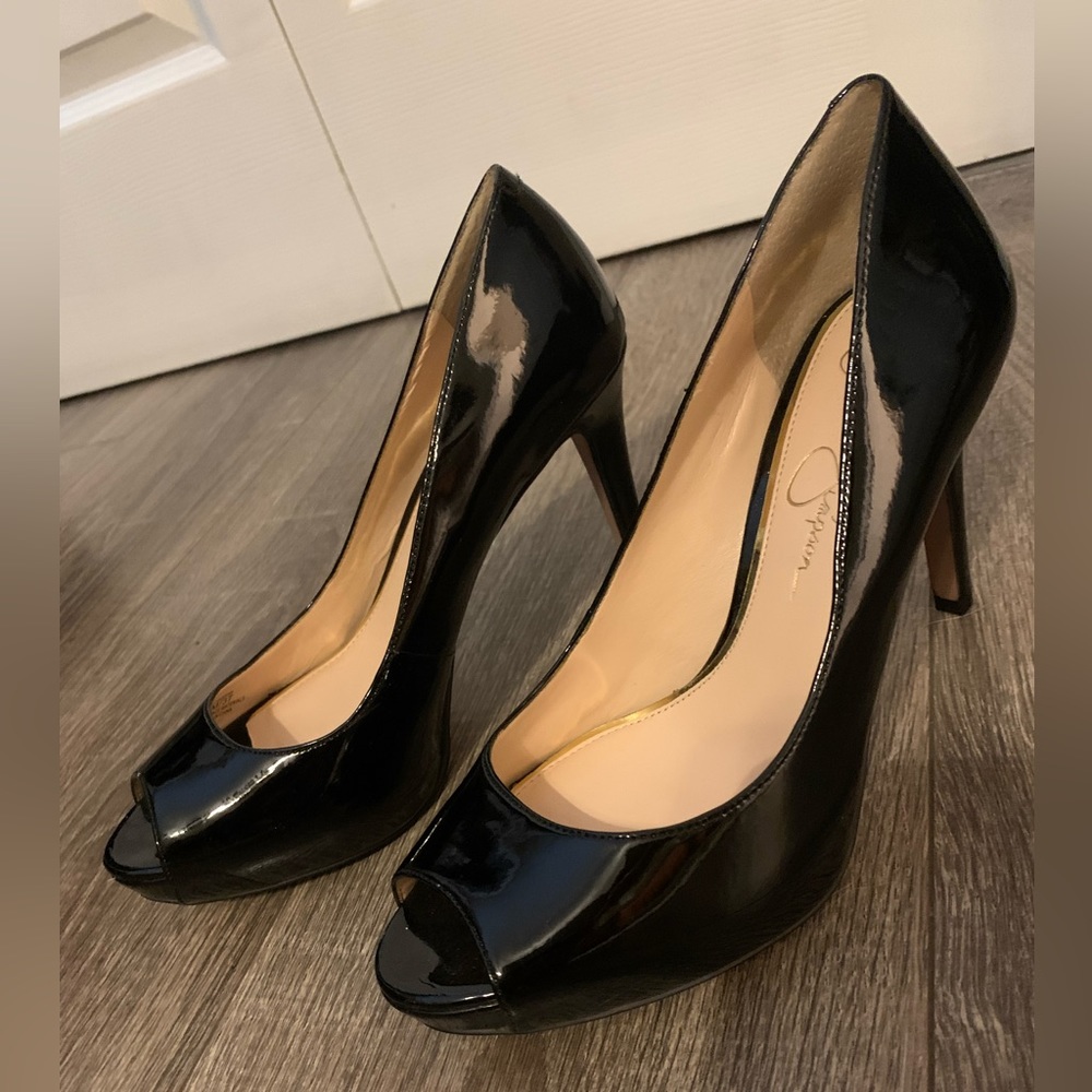 Jessica Simpson Julip Patent Platform Heels, Size 7, Like New - Picture 9 of 13